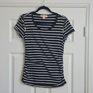Micheal Kors black and white Striped shirt